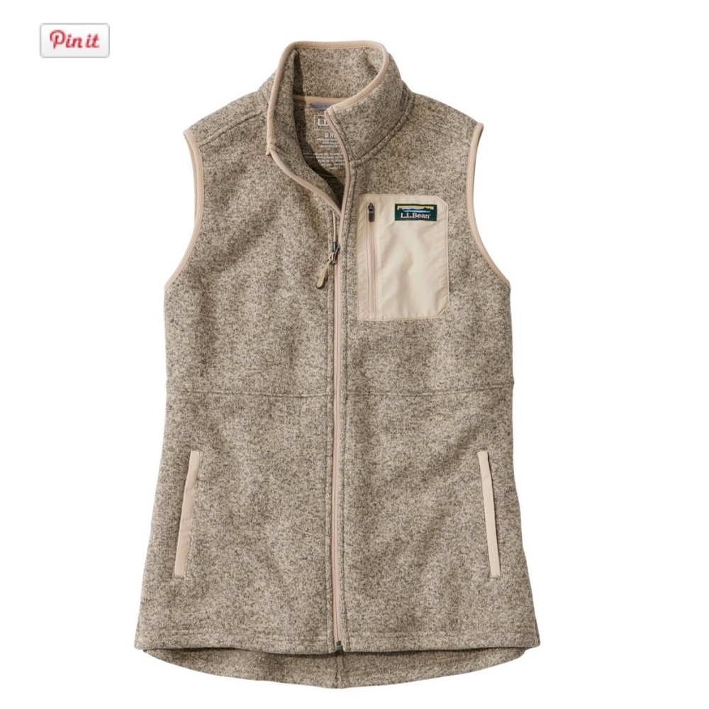 LL bean//Sweater Fleece Long Vest